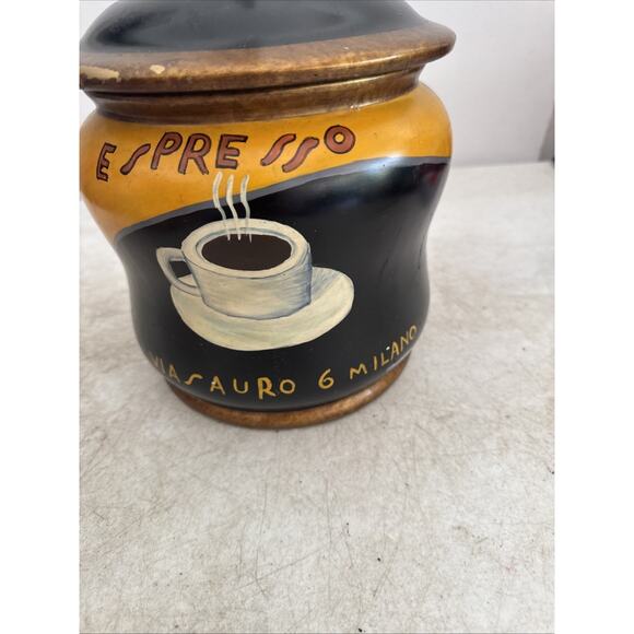 Vintage Marco Fabiano Heavy Ceramic Coffee Container With Lid - Picture 6 of 11